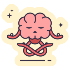 Brain Doing Yoga Funny Sticker