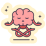 Brain Doing Yoga Funny Sticker