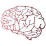 Brain Illustration Gradient Sticker