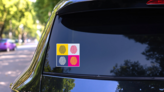 Brain Illustration Pop Art Sticker on a Rear Car Window (New) example
