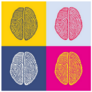 Brain Illustration Pop Art Sticker