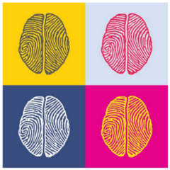 Brain Illustration Pop Art Sticker