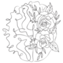 Brain Line Art Flower Brain Drawing Sticker