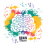 Brain Power Paint Splash Sticker