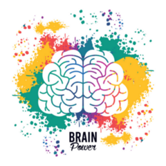 Brain Power Paint Splash Sticker