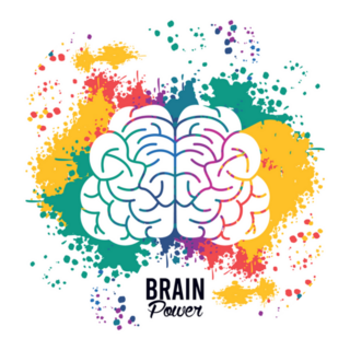 Brain Power Paint Splash Sticker