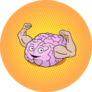 Brain Training Pop Art Style Sticker