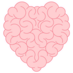 Brain Vs Heart Concept Sticker