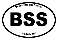 Brantling Ski Slopes Oval Sticker