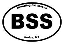 Brantling Ski Slopes Oval Sticker