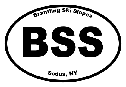 Brantling Ski Slopes Oval Sticker