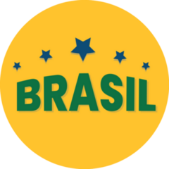 Brasil Written With Stars In Sticker