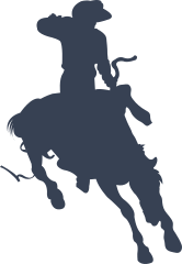 Brave Cowboy Riding A Horse Sticker