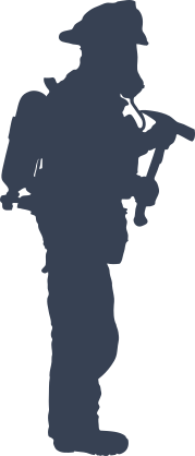 Brave Firefighter Fireman Holding Helmet Sticker