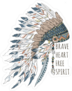 Brave Heart Free Spirit Native American Headdress Sticker