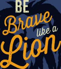 Brave Like A Lion Motivational Sticker