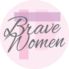 Brave Women Lettering Sticker