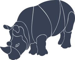 Brawny Rhinoceros Sticker