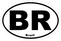 Brazil Br Oval Sticker