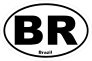 Brazil Br Oval Sticker