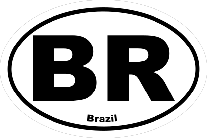 Brazil Br Oval Sticker
