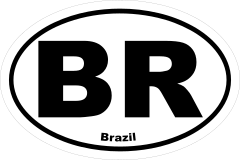 Brazil Br Oval Sticker