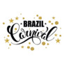 Brazil Carnival Gold Glittering Sticker