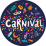 Brazil Carnival Lettering Party Symbols Sticker