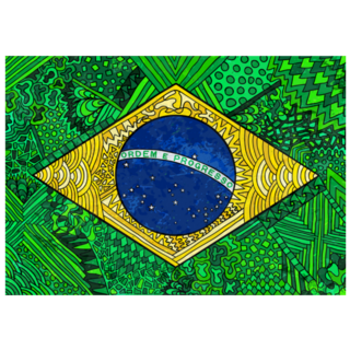 Brazil Flag. Ethnic National Symbol Sticker