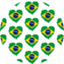 Brazil Flag Pattern Sticker