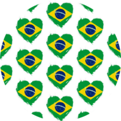 Brazil Flag Pattern Sticker