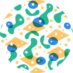 Brazil Flag Seamless Pattern Sticker