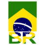 Brazil Flag With The Countrys Initials Sticker