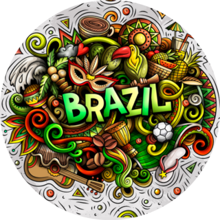 Brazil Hand Drawn Cartoon Doodles Sticker