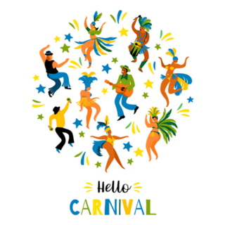 Brazil Hello Carnival Sticker 
