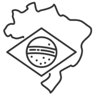 Brazil Icon - Thin Line Sticker