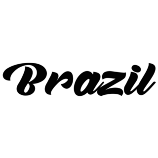 Brazil Lettering Sticker