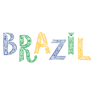 Brazil Ornate Creative Lettering Sticker