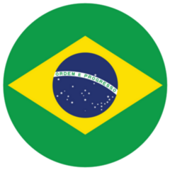 Brazil Round Country Flag Sticker