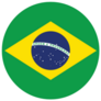 Brazil Round Country Flag Sticker