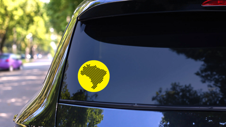 Brazil Tech Digital Logo Sticker on a Rear Car Window (New) example