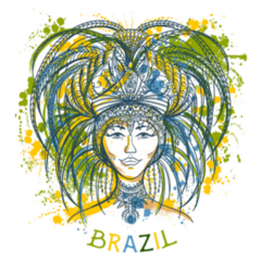 Brazilian Carnival Woman Watercolor Sticker