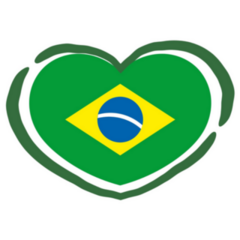 Brazilian Heart Doodle Heart Sticker