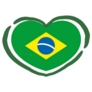 Brazilian Heart Doodle Heart Sticker