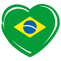 Brazilian Heart Illustration Sticker