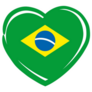 Brazilian Heart Illustration Sticker