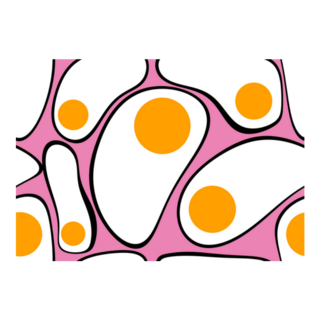 Breakfast Egg Pattern On Pink Sticker