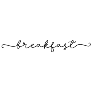 Breakfast Handwritten Lettering Sticker