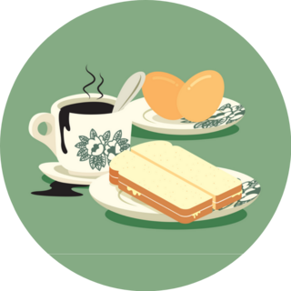 Breakfast Set Traditional Malaysia Spread Sticker