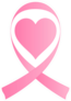 Breast Cancer Awareness Heart Ribbon Sticker